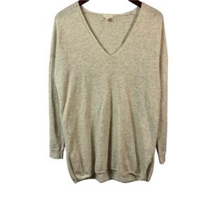 Joie Soft oatmeal V neck longline sweater super soft M